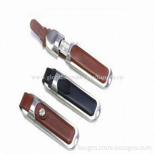 Grade leather USB flash drive, 2-64GB flash memory capacity